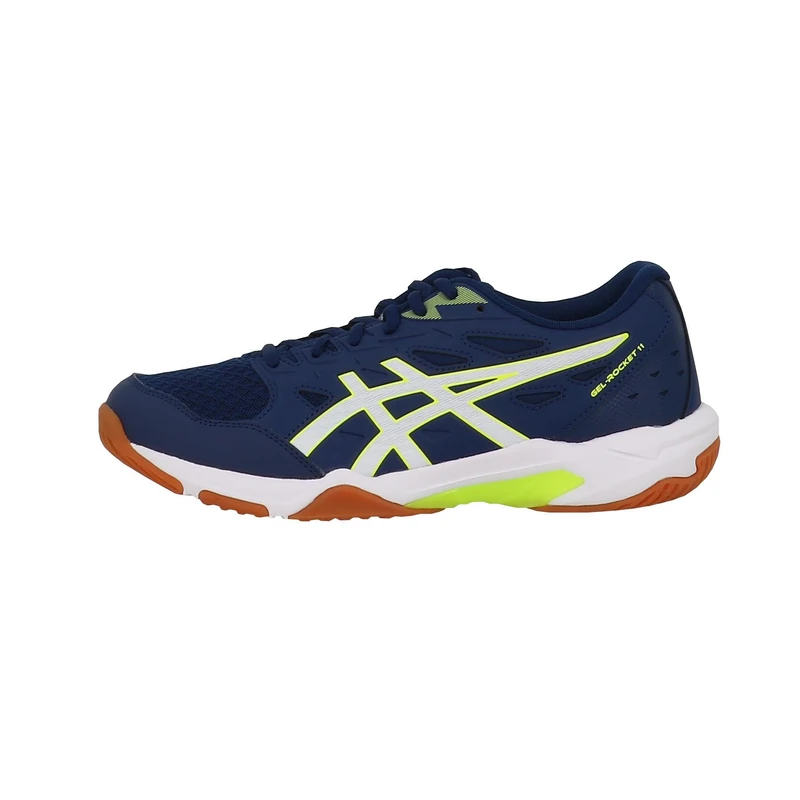 ASICS 1071A091-403 Gel-Rocket 11 Men Blue Expanse/Safety Yellow UK 6