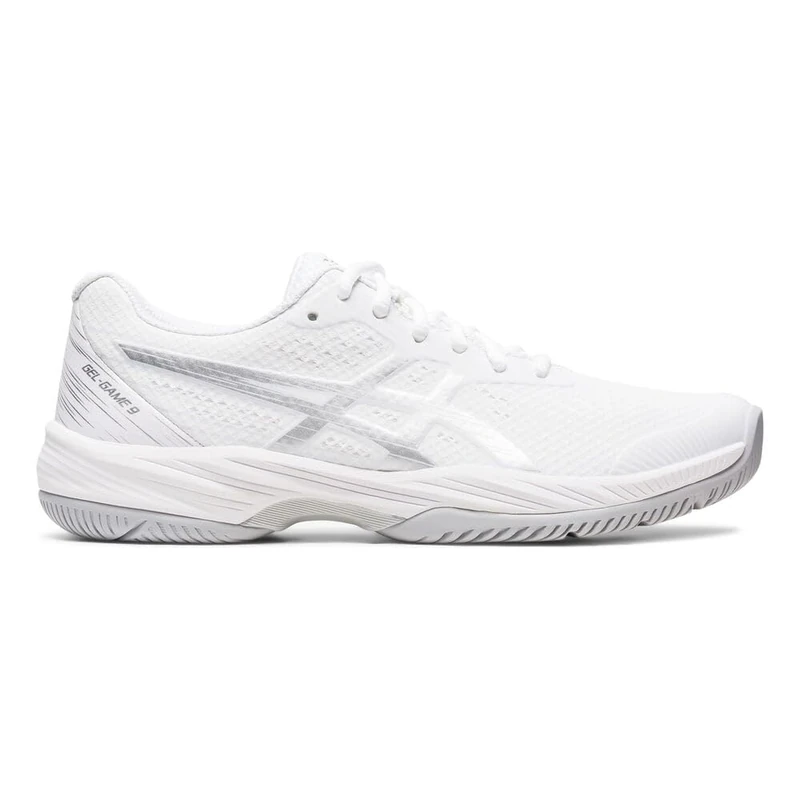 ASICS 1042A211-100 Gel-Game 9 Women White/Pure Silver UK 9.5 - Image 1