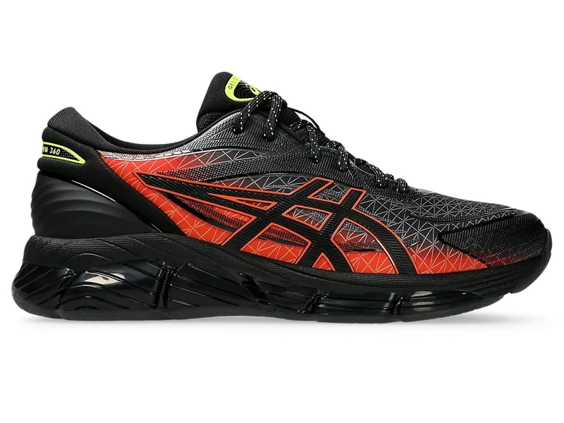 ASICS Men's Gel-Quantum 360 VIII Sneaker, Black/Fiery RED, 4 UK