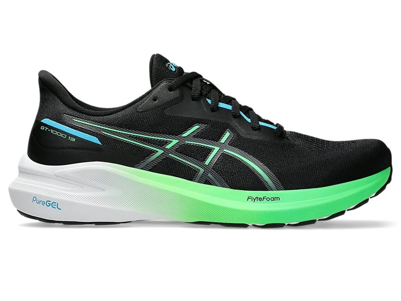 ASICS 1011B858-001 GT-1000 13 Men Black/Digital Aqua UK 10