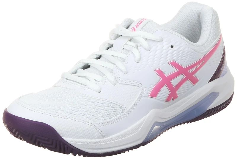 ASICS 1042A241-100 Gel-Dedicate 8 Padel Women White/Dragon Fruit UK 3.5