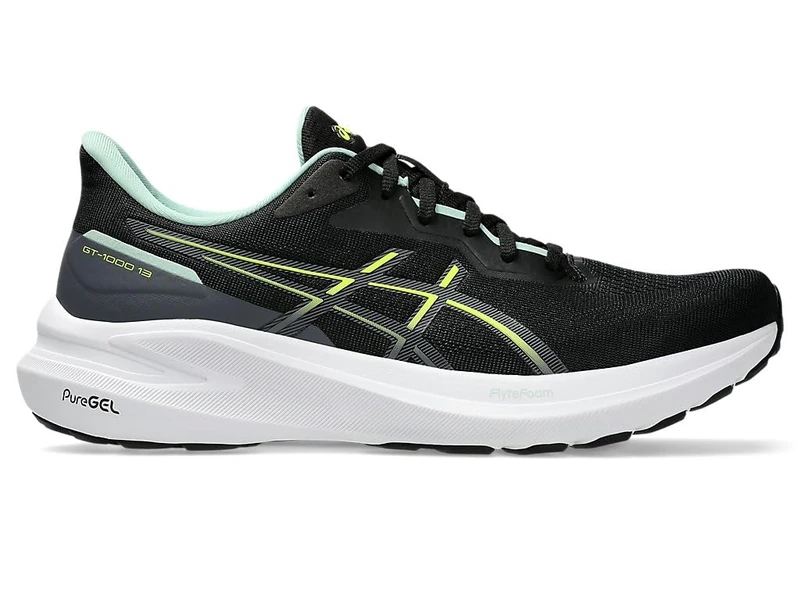 ASICS 1011B858-002 GT-1000 13 Men Black/Safety Yellow UK 7