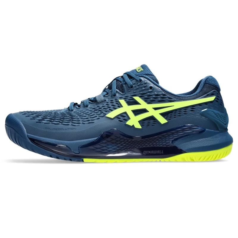 Asics 1041A375-404 Gel-Resolution 9 Clay Men MAKO Blue/Safety Yellow UK 6.5