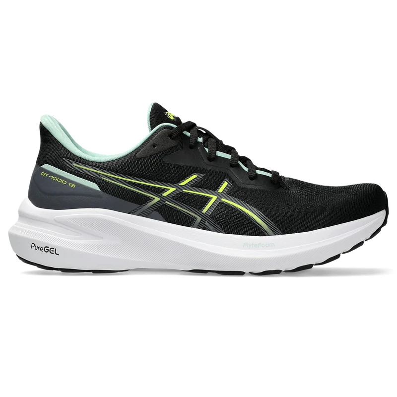 ASICS 1011B858-002 GT-1000 13 Men Black/Safety Yellow UK 6.5
