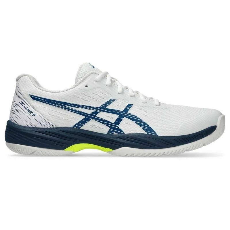 ASICS 1041A337-104 Gel-Game 9 Men White/MAKO Blue UK 11
