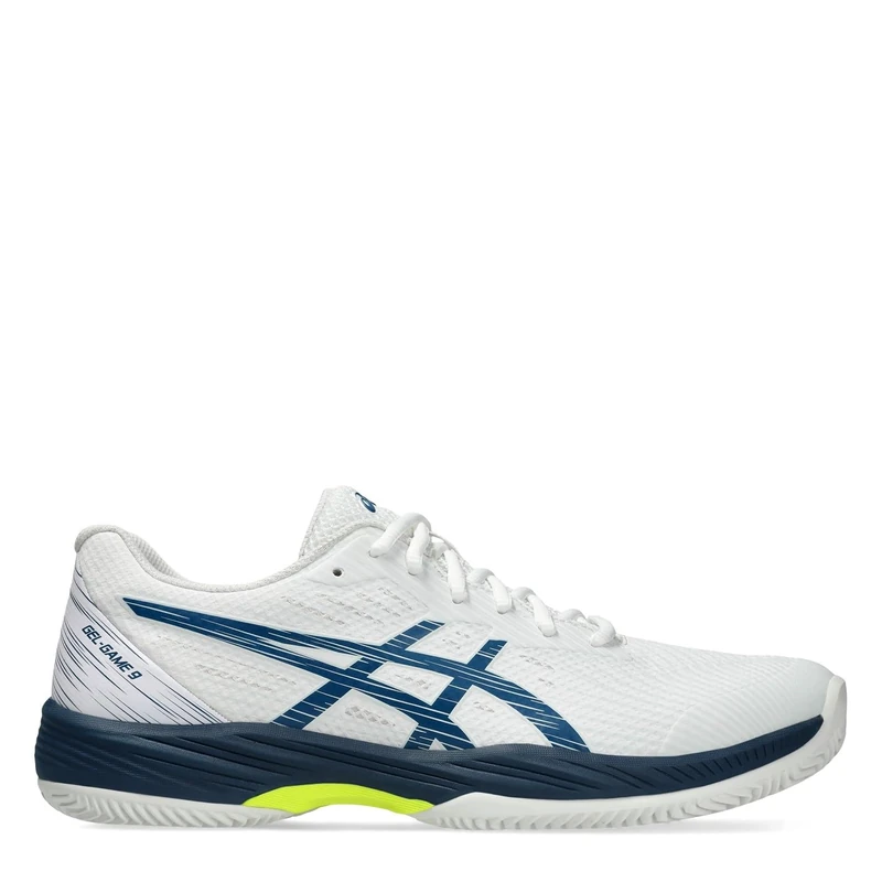 ASICS Men's Gel-Game 9 Clay/OC Sneaker, White/MAKO Blue, 11 UK
