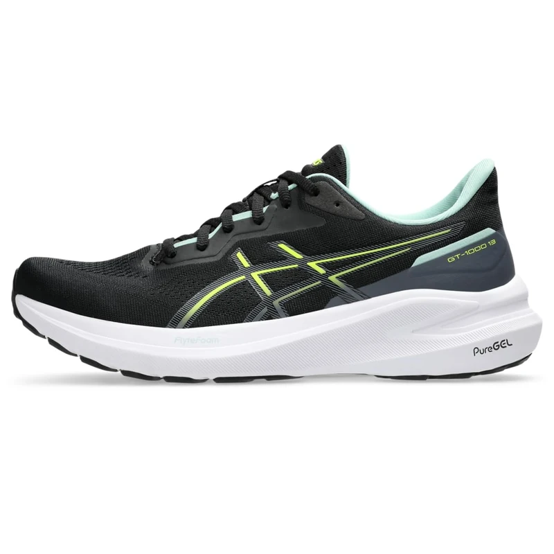 ASICS 1011B858-002 GT-1000 13 Men Black/Safety Yellow UK 11