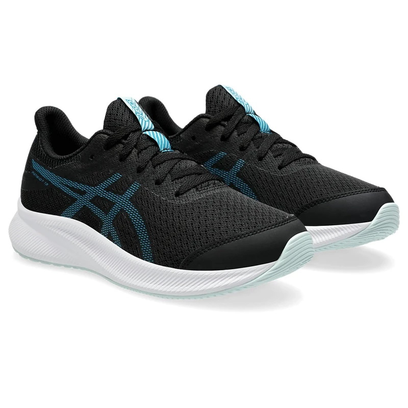 ASICS Boys Patriot 13 Gs Sneaker, Black Teal Blue, 2.5 UK