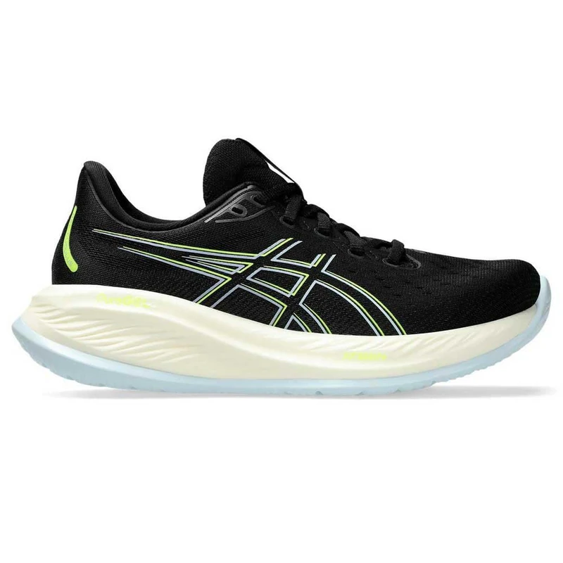 Asics 1012B599-006 Gel-Cumulus 26 Women Black/Safety Yellow UK 4.5
