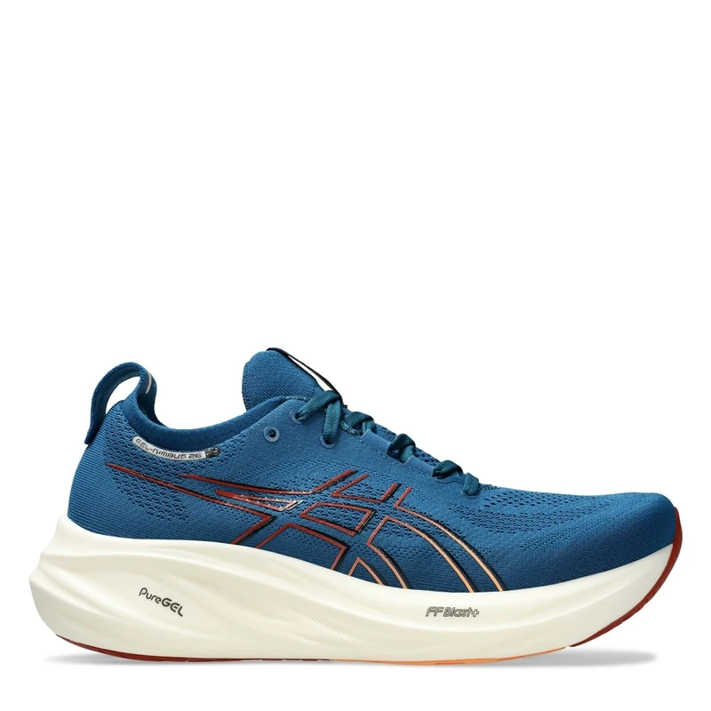 ASICS 1011B794-404 Gel-Nimbus 26 Men Rich Navy/Faded Orange UK 10
