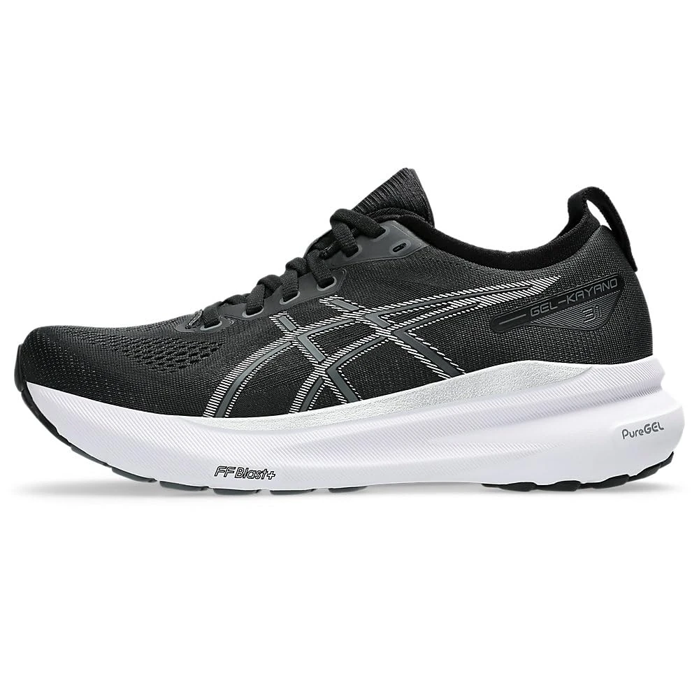 ASICS Womens Gel Kayano 31 Road Running Shoes Black/Silver 6 (39.5)