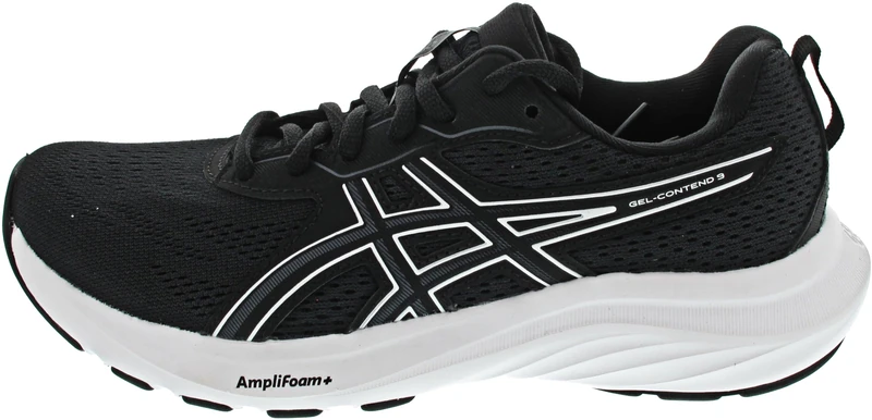 ASICS Womens Gel-Contend 9 Sneaker, Black White, 4.5 UK