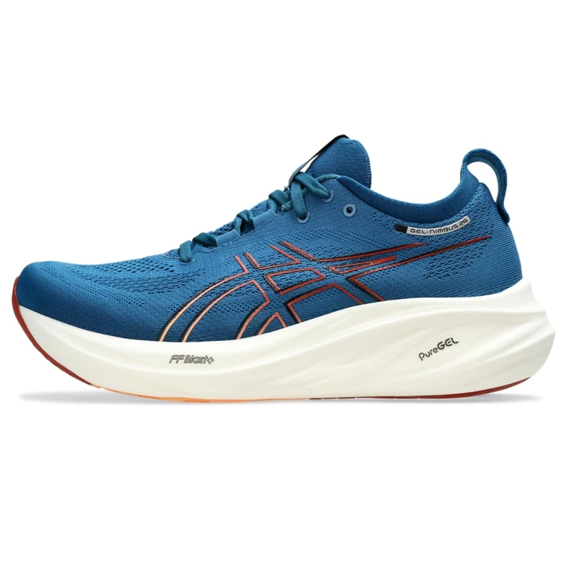 ASICS 1011B794-404 Gel-Nimbus 26 Men Rich Navy/Faded Orange UK 12