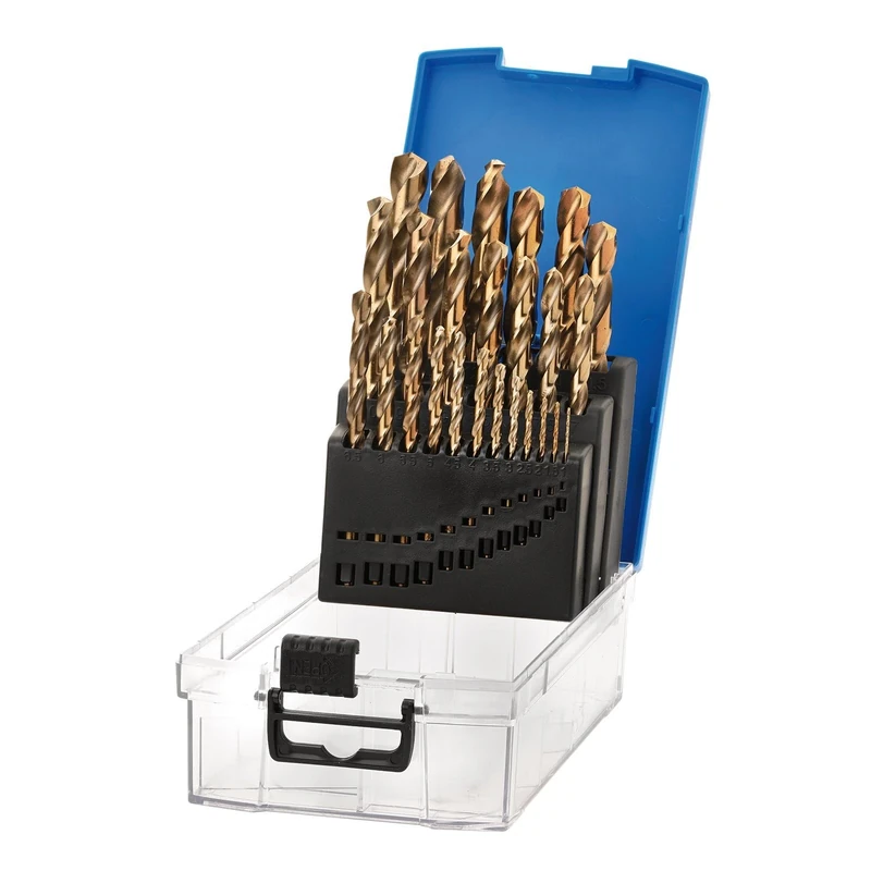 Draper 25pcs Expert HSSE M35 Cobalt Drill Bit Set - 08978 - for Alloy Steel, Titanium Alloys, Stainless Steel, Hardened Steel, Cast Iron and Carbon Steel