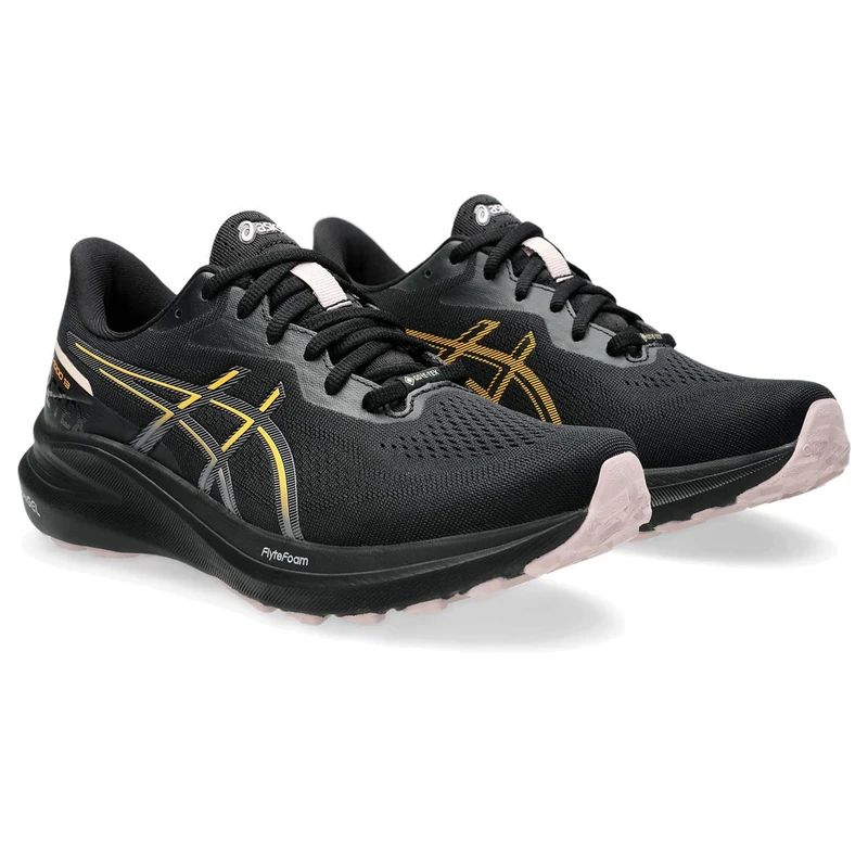 ASICS Womens Gt-1000 13 GTX Sneaker, Black Stadium Orange, 8 UK