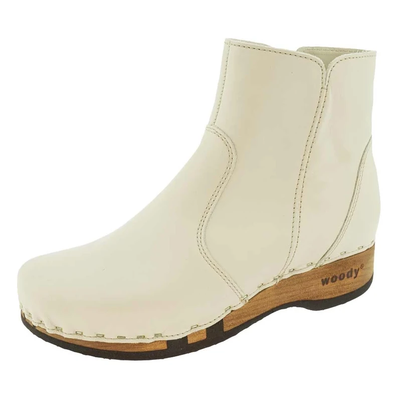 Woody Women Olga Ankle Boot, Cream, 4 UK