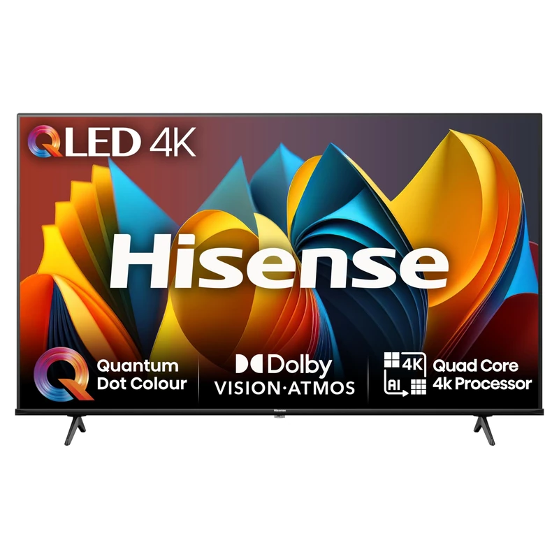 Hisense 50 Inch 4K QLED Smart TV 50E7NQTUK - Quantum Dot Colour, 4K AI Processor, Dolby Vision Atmos, Smooth Motion, Sports Mode, Vidaa OS with Freely, Youtube, Netflix and Disney+ (2024 Model)