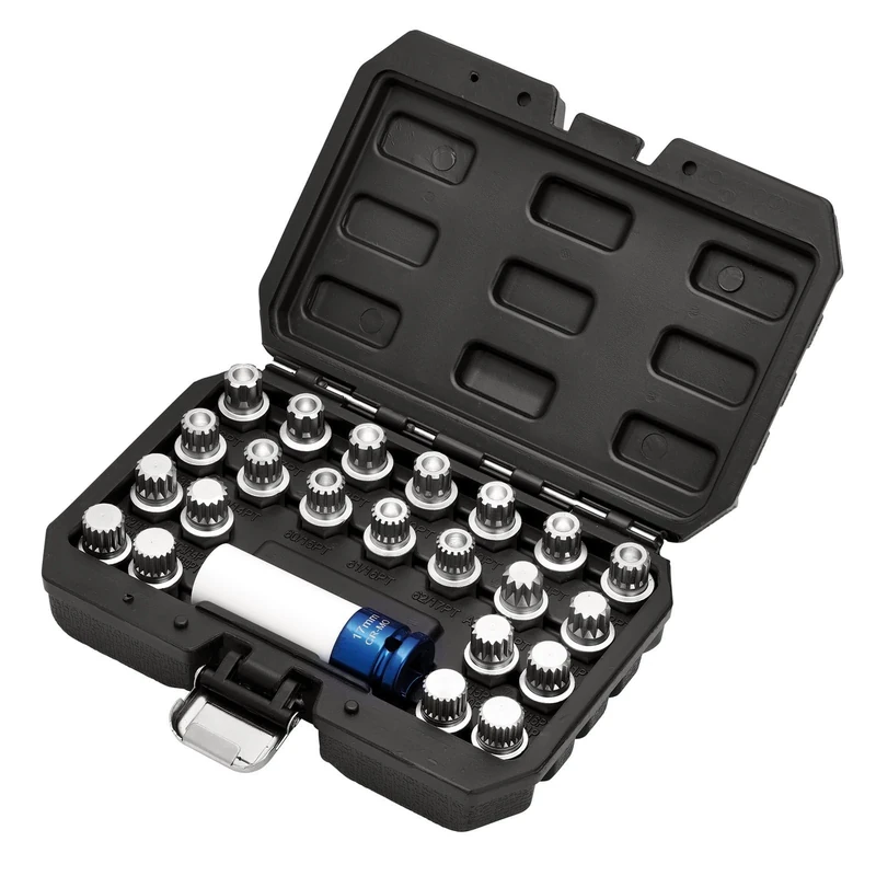 Draper 23 Piece VAG Locking Wheel Socket Set - 13600 - CR-MO Steel