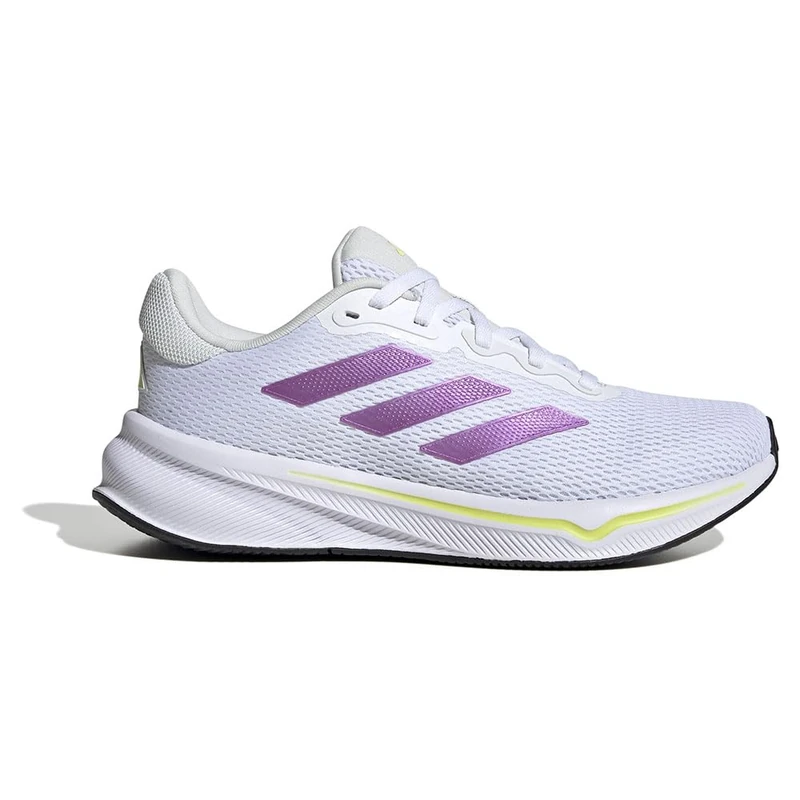 adidas Women's Response Runner Shoes, FTWR White/Purple Burst/Pulse Lime, 9.5 UK