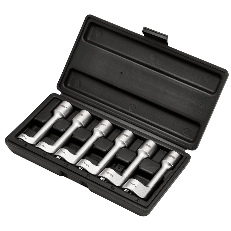 Draper 6 Piece Diesel Injector Line Socket Set, 1/2" Sq. Dr. - 13603 - CR-MO Steel