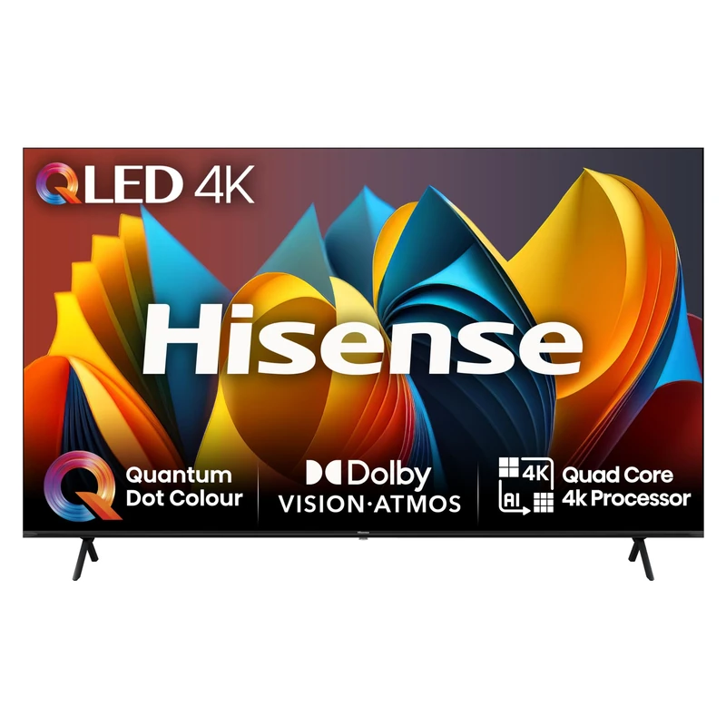 Hisense 85 Inch 4K QLED Smart TV 85E7NQTUK - Quantum Dot Colour, 4K AI Processor, Dolby Vision Atmos, Smooth Motion, Sports Mode, Vidaa OS with Freely, Youtube, Netflix and Disney+ (2024 Model)