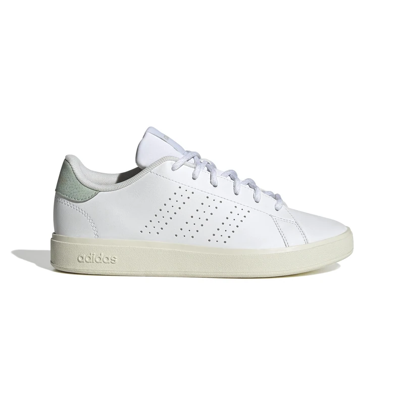 adidas Women's Advantage Base 2.0 Shoes, FTWR White/FTWR White/Linen Green met., 9 UK