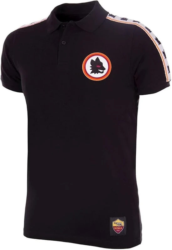 AS Roma Taper Polo Shirt - XL Black