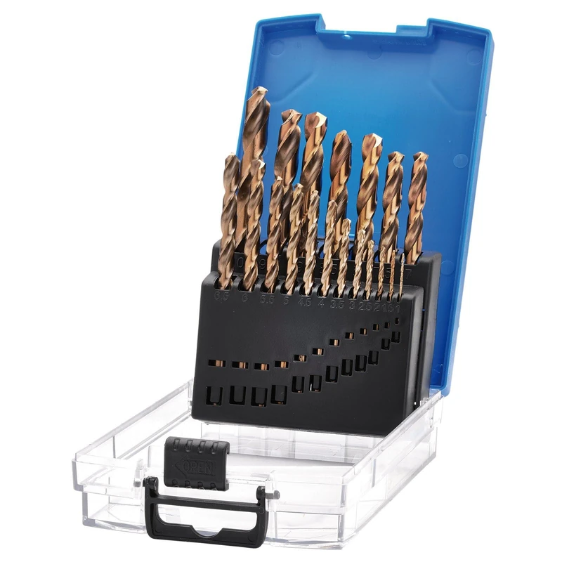 Draper 19pcs Expert HSSE M35 Cobalt Drill Bit Set - 08964 - for Alloy Steel, Titanium Alloys, Stainless Steel, Hardened Steel, Cast Iron and Carbon Steel