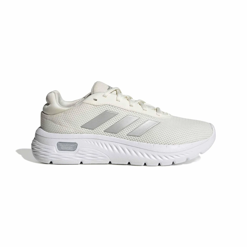 adidas Women's Cloudfoam Comfy Shoes, Off White/Silver met./FTWR White, 8.5 UK