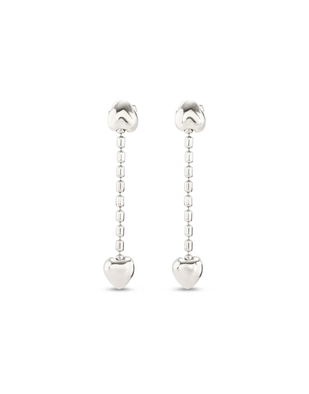 Pendant of Alloy of Metal Plated in Silver of Sterling with Chain Colgante and Corazones Small Mín Longitud: 4,5 - Image 1