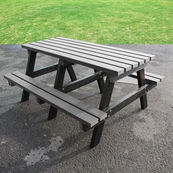 No Butts Picnic Bench, Grey
