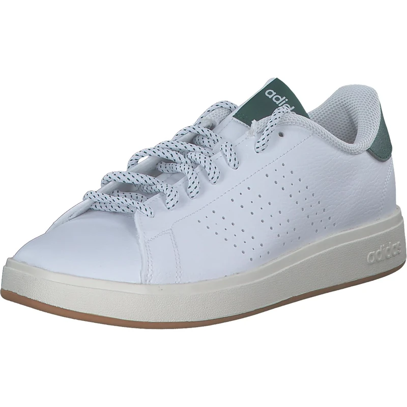 adidas Men's Advantage Base 2.0 Shoes, FTWR White/FTWR White/Collegiate Green, 6.5 UK