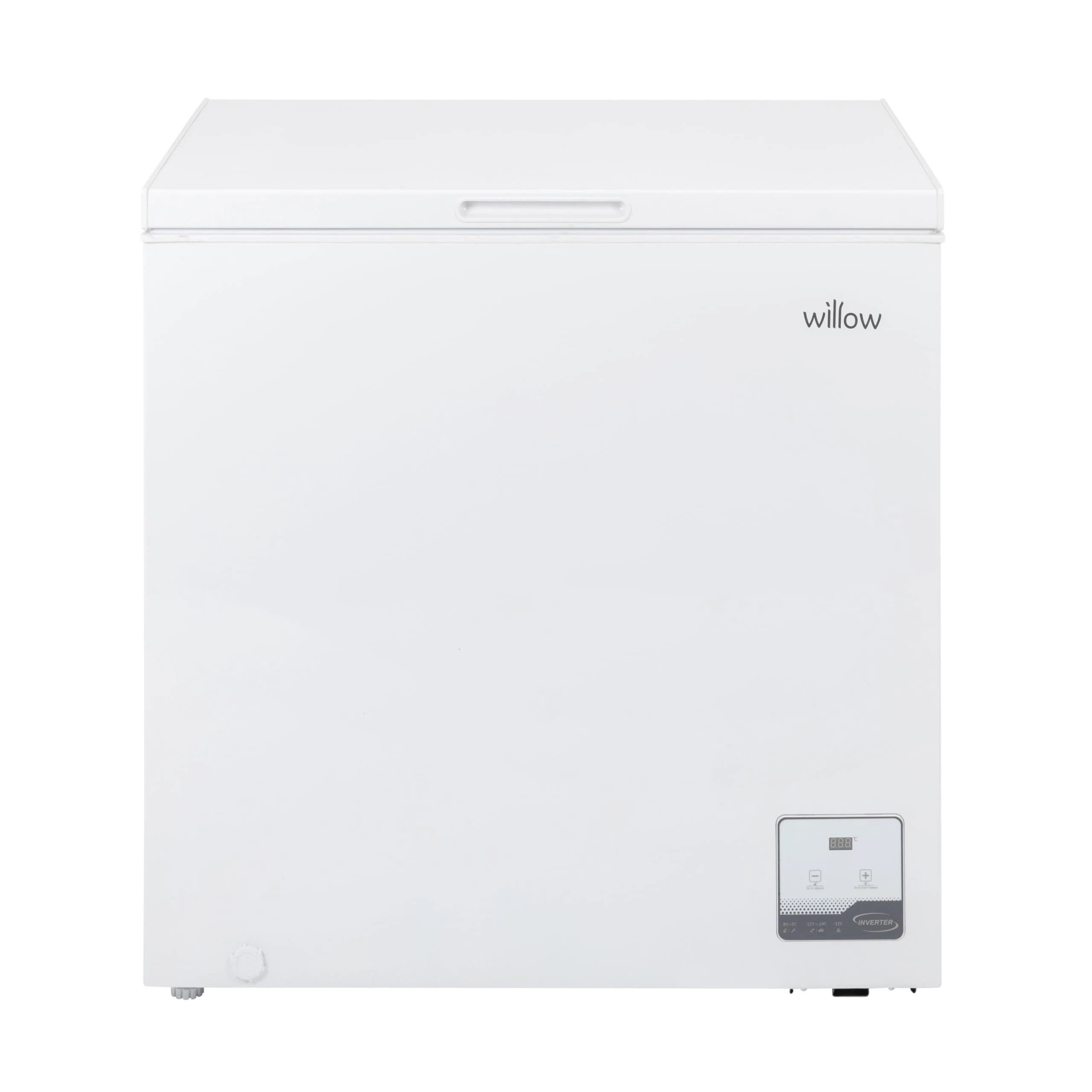Willow W198CFWD 199L Freestanding Chest Freezer with Removable Storage Basket, Digital Temperature Control, 4* Freezer Rating, Low Noise - White