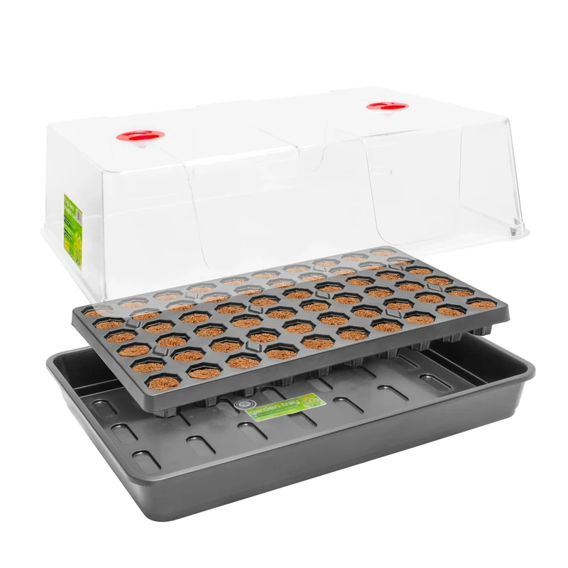 ROOT!T Dry Cell Propagator Kit With Coco Fibre Seedling Plugs Seed Tray Plant Growing Seed Starter Tray