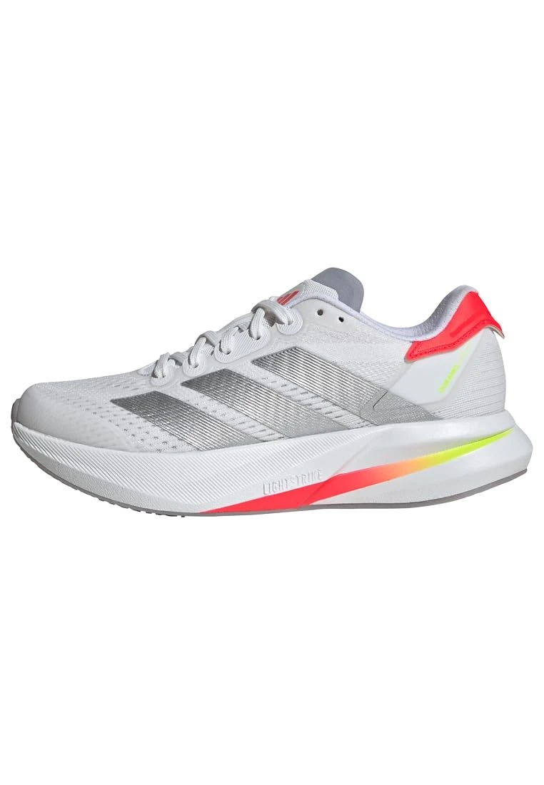 adidas Women's Duramo Speed 2 Running Shoes, Cloud White/Silver Metallic/Lucid Red, 5.5 UK