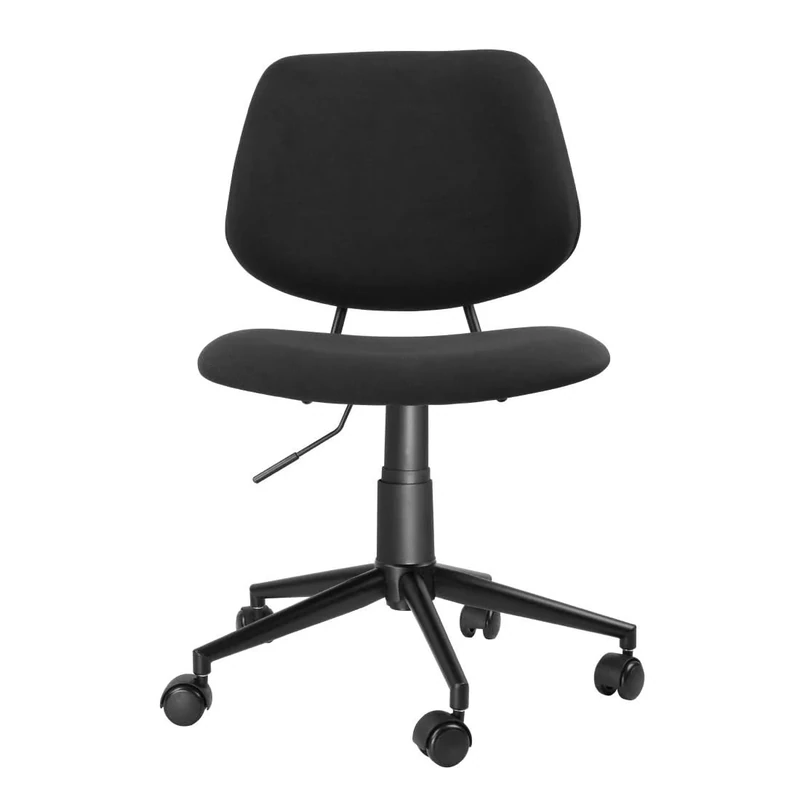 Bolero Office Chair, Black, Size: 350(H) x 575(W) mm, Height Adjustable, Swivel Castors, Ergonomic Design, Metal Frame, Comfortable Backrest, Office Equipment, CH741