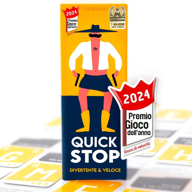 ATM Gaming QUICKSTOP - Gioco di Società per Famiglia Ed Amici - Gioco di Carte - Perfetto per Creare Atmosfera - AA 2 to 7 Giocatori - Italian