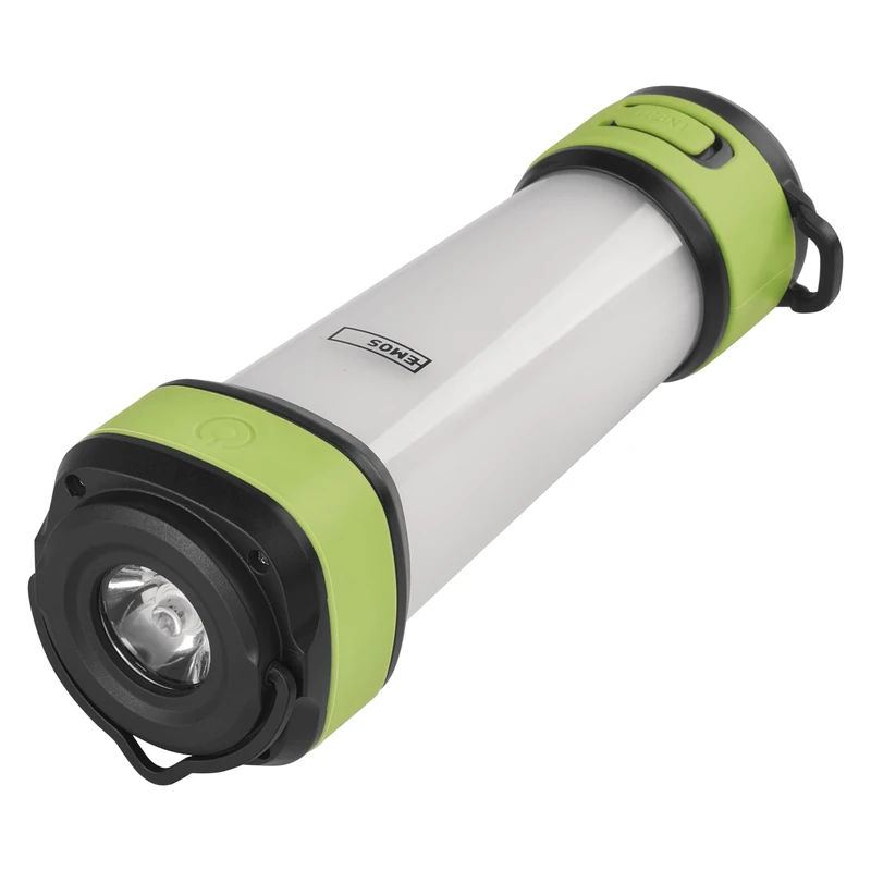 EMOS Multifunctional LED Camping Lantern, Portable 360° Battery Camping lamp with red Light and Power Bank Function, Magnet and Hook, 7 Modes, Brightness 360 lm, Light Range 190 m, 19 Hours Light