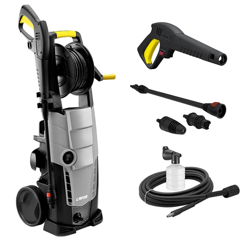 Lavor Galaxy 160 Essential GL High Pressure Washer with Reel, Power 160 Bar Max, Flow Rate 510 l/h Max, Motor 2500W