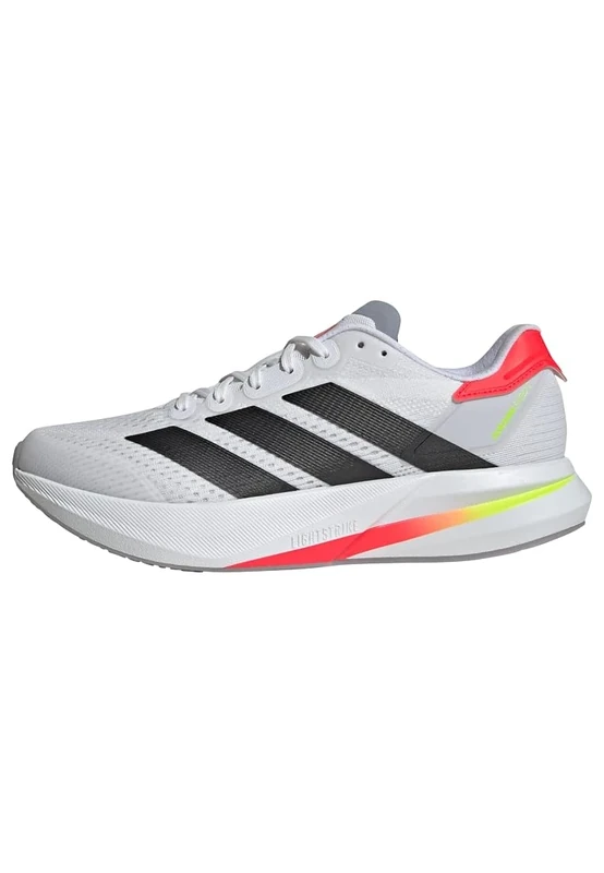 adidas Men's Duramo Speed 2 Running Shoes, Cloud White/Core Black/Lucid Red, 4.5 UK