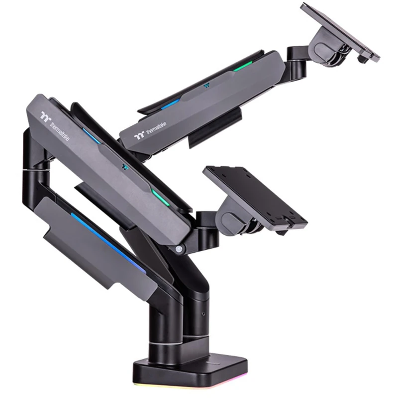 Thermaltake GEA Dual RGB Gaming Monitor Arm Black - Image 1