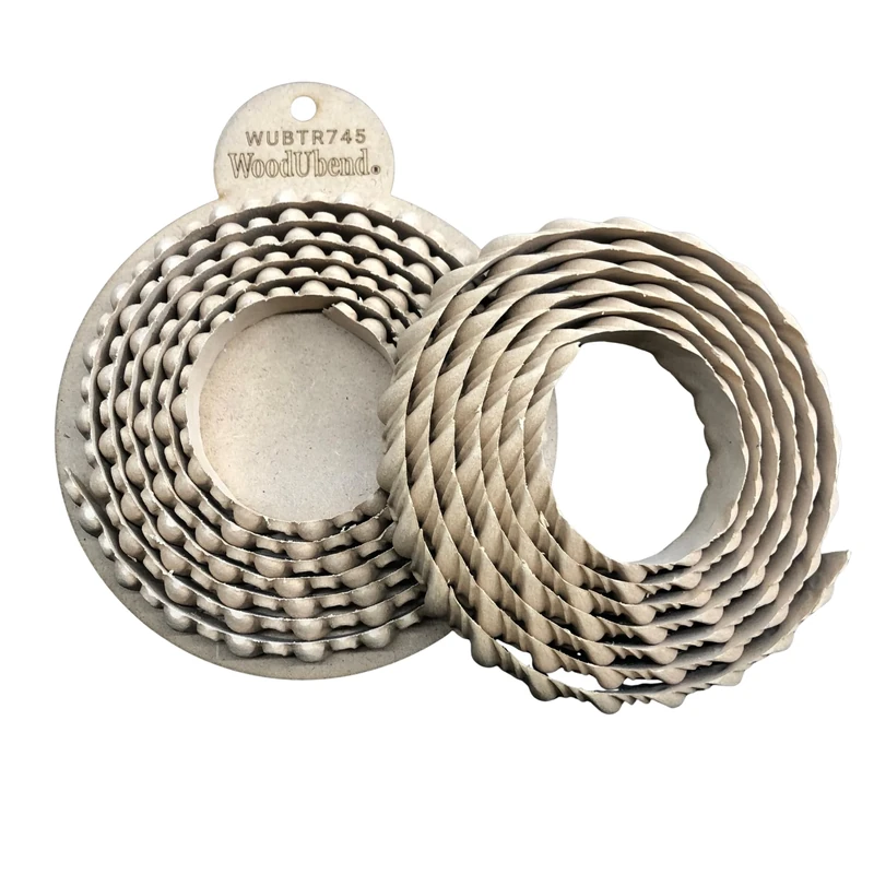 WoodUBend Pack of Two Godroon Motif Trims TR745 Heat Bendable & Flexible Wood Trims - DIY Craft, Furniture & Home Decor - Easy to Apply & Paint - Versatile, Reusable & Durable