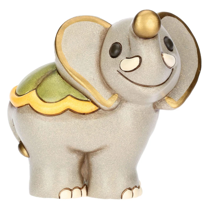 THUN, Elly Elephant Ceramic Hand Decorated Medium Version Gift Idea, 11.5 x 8 x 12 cm h