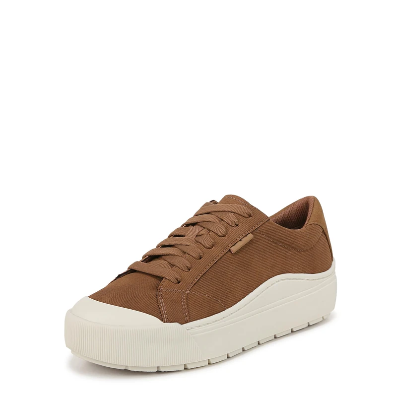 Dr. Scholl's Shoes Women's Time Off Sneaker, Honey Brown Cord, 8 UK