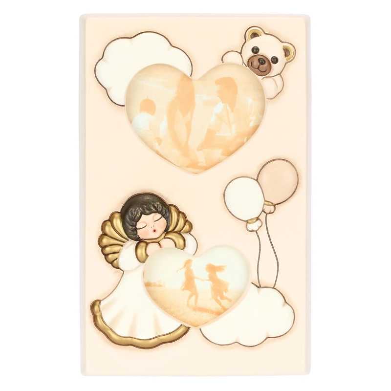 THUN Double Photo Frame with Ceramic Heart