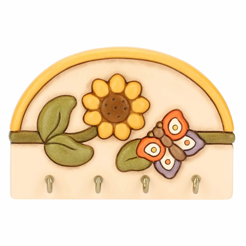 THUN Country Ceramic Key Holder with 4 Hooks