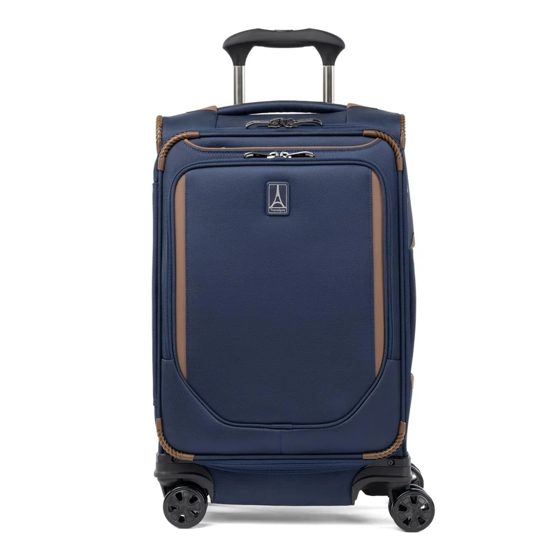 Travelpro Crew Classic Lightweight Softside Expandable Carry on Luggages, Patriot Blue, Checked Large, Crew Classic Softside Expandable Luggage with Spinner Wheels