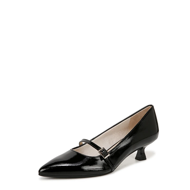 LifeStride Women's Madelyn Kitten Heel Pump, Black Patent, 7 UK
