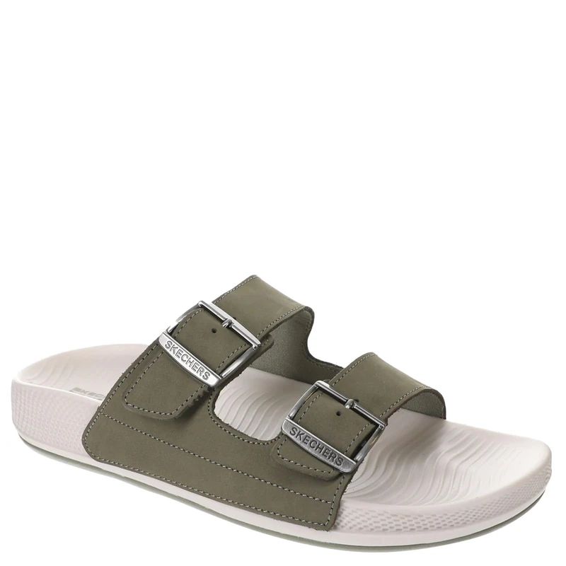 Skechers Women's Hyper Slide-Vida Sandal, Olive Leaf for Me Leaf It to Me, 8 UK