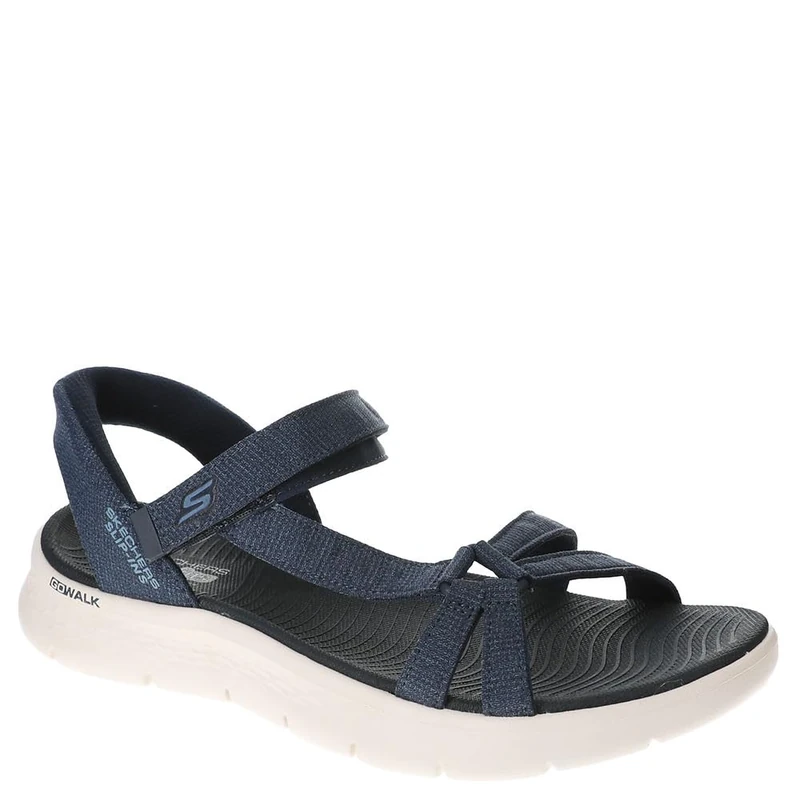 Skechers Women's Go Walk Flex Sandal - Illuminate Hands Free Slip-ins Fishing Sandal, navy, 41 EU Weit